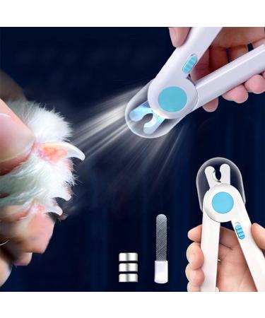 EPROICKS Dog Nail Clippers Cat Nail Clippers with LED Light Pet Nail Clippersand Trimmers Anti Cutting Blood Line for Small Medium Dogs Cats Rabbits And Guinea Pigs Grooming Tool blue