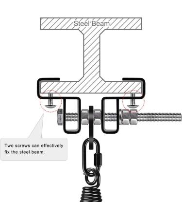 Dolibest Heavy Duty Steel I Beam Hanger for Punching Bag - Boxing & Muay Thai Training - Buy Online on SooperMarket.com
