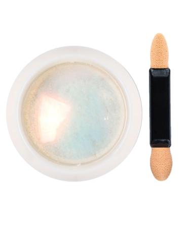 Chrome Nail Powder Nail Chrome Powders Chameleon Metallic Nail Art Pigment Powder Iridescent Pigment Pearly Highlight with Sponge Stick for Wedding Nail Art Tools