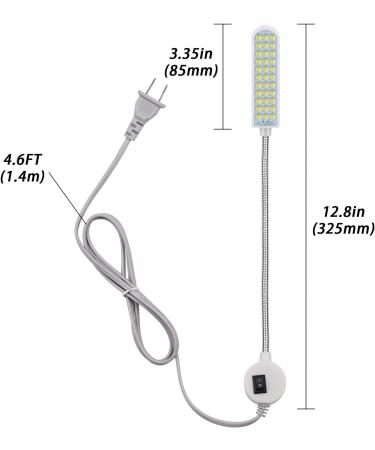 Harmiey Sewing Machine Light (36LED) - Magnetic Mounting Base, White Soft Light for Lathes, Drill Presses, Workbenches - Buy Online on SooperMarket.com