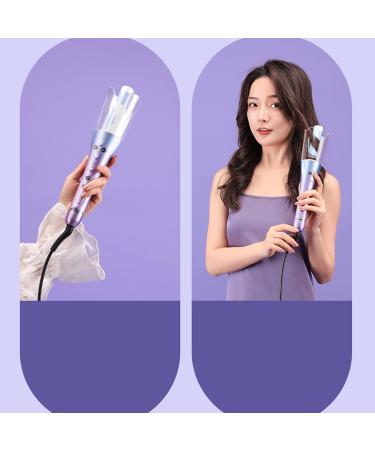 iFCOW Automatic Curling Iron Auto Hair Curler Left & Right Hair Curling Wand with 4 Temperature Adjustable Auto Shut-Off US plug Purple - Buy Online on SooperMarket.com