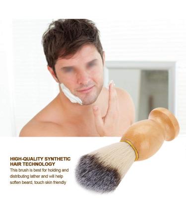 Shavinportable Men's Soft Synthetic Hair Beard Shaving Brush with Wood Handle - Portable Barber Tool | Best Quality Shaving Accessories - Buy Online on SooperMarket.com