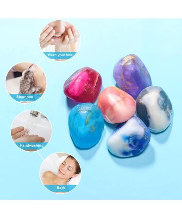 BFF BEAUTY Soap Rocks Set - 6pcs Hand Face Body Bar Soap - Gemstone Soap Bars for Women & Men - Moisturizing Skin - Birthday Gift Idea - Buy Online on SooperMarket.com