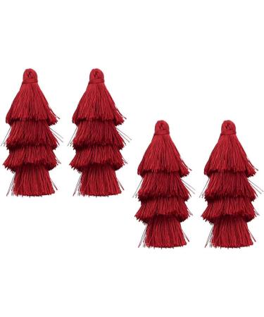 EXCEART 8 Pcs Tassel Earrings Hanging Tassel Keychain Tassel Earring Accessories Pendant Long Key Chain - Buy Online on SooperMarket.com