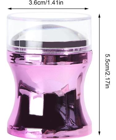 Bexdug Silicone Nail Stamp - Transparent Soft Nail Art Stamper & Scraper Set | DIY Manicure Tool | Clear Silicone Heads in Violet - Buy Online on SooperMarket.com