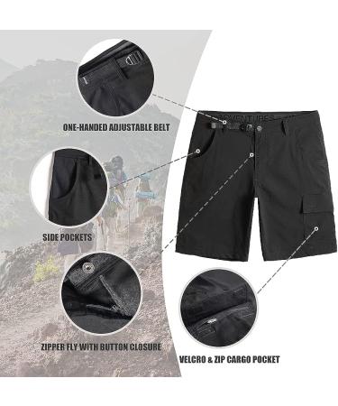 Maamgic Men's Waterproof Quick Dry Cargo Hiking Shorts - Charcoal, Size 33 | Perfect for Camping, Fishing, and Outdoor Activities - Buy Online on SooperMarket.com