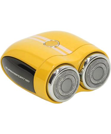 Mini Electric Beard Trimmer - IPX7 Waterproof Type C Charging Dual Use for Travel - Small Shaver in Yellow - Buy Online on SooperMarket.com