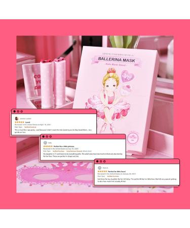 Peach Ballerina Kids Face Mask Sheet | 100% Cotton Facial Mask for Children (5pcs) - Buy Online on SooperMarket.com