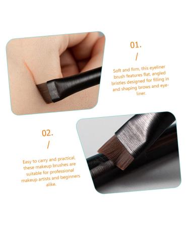 3 Sets Eyeliner Brushes - Ultra Fine & Angled Precision Eyeliner Tools for Perfect Eye Makeup | Beauty Cosmetic Brushes for Brows - Buy Online on SooperMarket.com