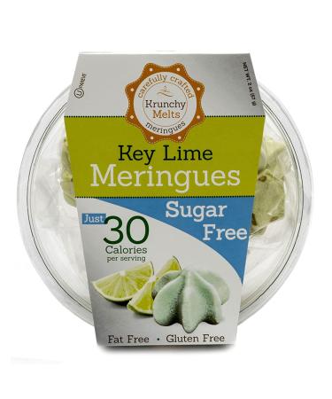 Krunchy Melts Sugar Free Key Lime Meringue Cookies - Zero Net Carbs, Gluten Free, Nut Free, 30 Calories - Low Calorie Sweet Treats - Kosher Pareve - 2oz (Pack of 1) - Buy Online on SooperMarket.com