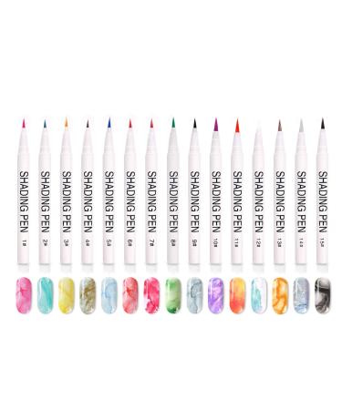 5 Pcs Fine Tip Nail | Smudge for Nail Nail Art Pens in 15 Vibrant Colors | Fine Tip Nail Art for Nail Painting Nail Graffiti Nail Art Supplies 15Pcs No UV LED Needed Kot-au