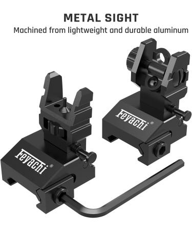 Feyachi Front and Rear Backup Iron Sights - Best Flip Up Iron Sights Set in Black - Buy Online on SooperMarket.com
