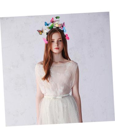 Gogogmee Hair Accessories Bride Headband Wedding Hairband Bride Hair Clip Butterfly Headband Birthday Headband Turbins for Ladies Head Hoop Cosplay Hairpin Hair Bands Creative Headwrap - Buy Online on SooperMarket.com