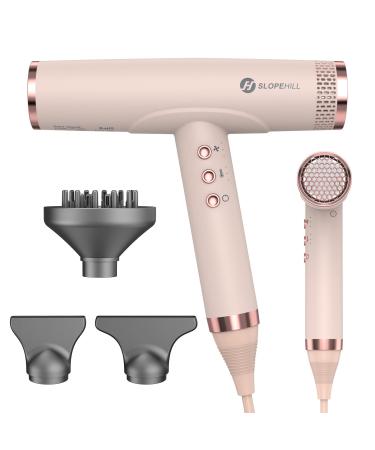 slopehill Hair Dryer Professional Blow Dryer 2000W Ionic Hair Dryers for Women High Speed Hair Dryer for Salon Use Lightweight Travel Hairdryer (PINK Ceramic) A-premium Pink