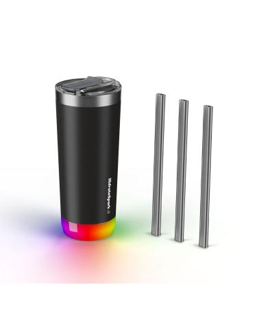 Hidrate Spark PRO 20oz Tumbler Black + 3 Bonus Straws