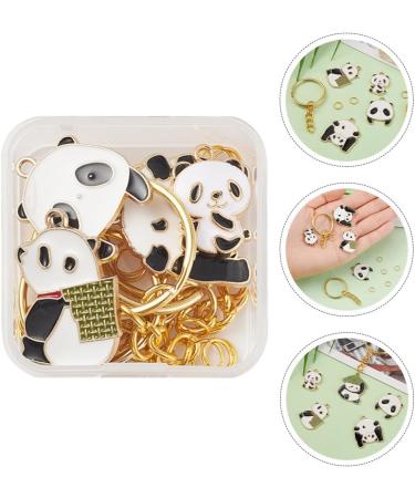 2 Boxes Panda Bamboo Pendant Keychain for Keys Animal Pendant Keychain Key Chain Making Supplies Bag 0.2X2.4X2.7CMx3pcs As Shownx3pcs - Buy Online on SooperMarket.com