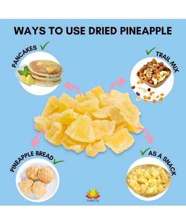 Dried Pineapple Diced 1 lb | Vegan, non-GMO, Gluten-Free, Dairy-Free | Candied Pineapple Chunks for Baking or Snacking - Buy Online on SooperMarket.com