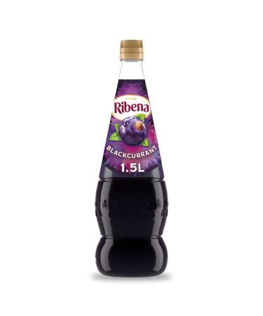 Ribena Blackcurrant Squash 1.5L Real British Blackcurrants | Rich in Vitamin C | No Artificial Colours or Flavours | 100% Recycled Plastic Bottle Currant 1.5 l (Pack of 1)