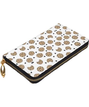 YYHHAOFA Cookies Food Chocolate Chip Biscuits Prints Leather Long Clutch Wallet : Comfortable Lightweight Fashion Durable 7.48 x 4.13 in - Buy Online on SooperMarket.com