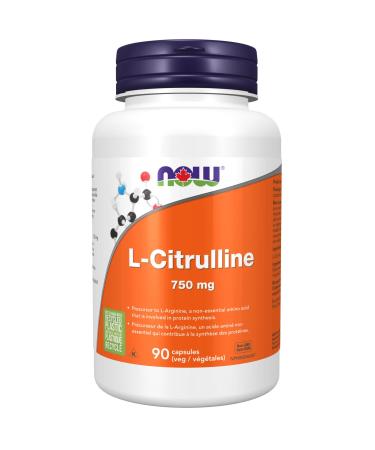 NOW Supplements L-Citrulline 750mg Capsules 90 Count