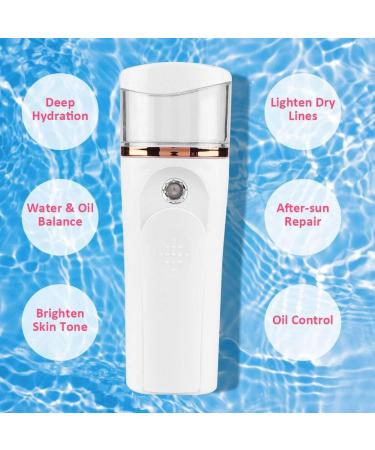 Solomi Hydrating Facial Mist Spray Handheld Nano Facial Sprayer (White) 40ml Battery Powered - Buy Online on SooperMarket.com