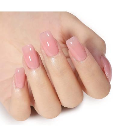 AILLSA Nude Jelly Gel Polish - Sheer Pink Translucent UV Gel for French Manicure 0.51 Fl Oz - Buy Online on SooperMarket.com