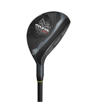 MAZEL MH107 Rescue Hybrid Golf Clubs for Men - 21/24 Degree (4,5 Hybrid) Graphite Shafts for Right Handed Golfers,Regular/Stiff Flex Black,24Degree,Stiff