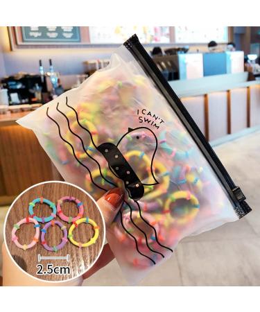 100PCS Baby Hair Ties - Soft Cotton Multicolor Hair Bands for Girls | Elastic Scrunchies for Ponytails - Bamboo Knot Design - Buy Online on SooperMarket.com