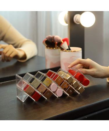 Fish Shape Lipstick Organizer Tower - Clear Acrylic, 16 Slots, Makeup Cosmetic Storage Stand - Buy Online on SooperMarket.com