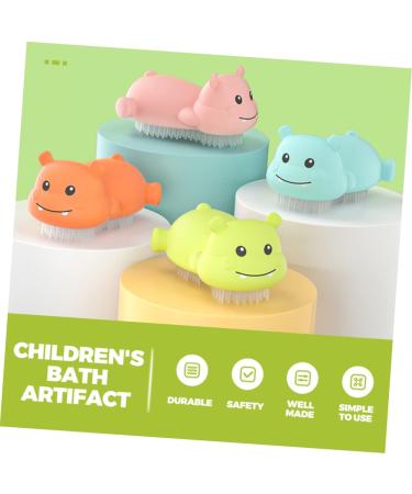 SECFOU Hippo Shaped Head Shower for Exfoliating and Massaging - Green Cap for Baby, Body, and Scalp Care - Buy Online on SooperMarket.com