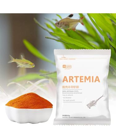 JUNNOTI 60G Aquarium Hatching Fish Food Artemia Shelling Eggs Brine Shrimp Shelling Eggfood for Feeding Baby Fishes - Buy Online on SooperMarket.com