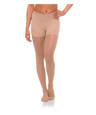 Jomi Compression Pantyhose Women Collection 20-30mmHg Sheer Closed Toe 276 X-Large Natural