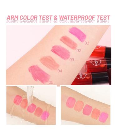 3 Colors Lip Stain Tint Set - Hydrating Mini Liquid Lipsticks & Cheek Tints - Long-Lasting Korean Lip Gloss - High Pigment & Waterproof Formula - Buy Online on SooperMarket.com