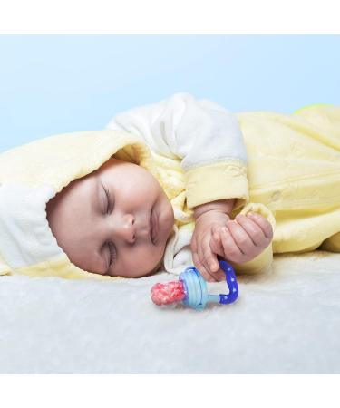 CHILLAX Fruit Feeder Pacifier Teether Toys - Set of 2 | Non-BPA Silicone Teethers for Babies | Easy-to-Grip & Dishwasher-Safe | Ideal for Infants 6+ Months | 4.15x2.03 - Buy Online on SooperMarket.com
