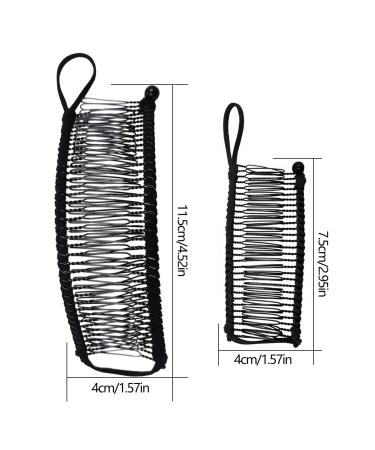Vintage Bananen Crest Clips | Stretchable Dual Ridge Hair Clips - 4-Pack by Taizer | International Shipping - Buy Online on SooperMarket.com