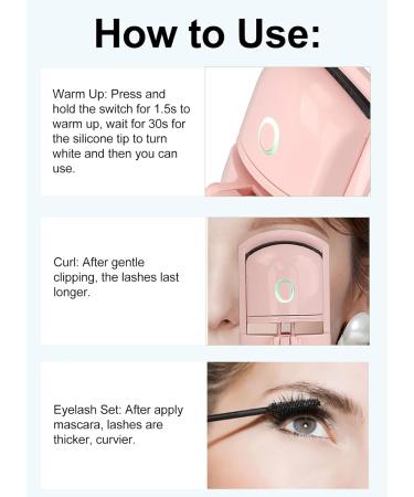 Buy Heated Eyelash Curlers - Rechargeable Electric Curler with 2 Modes Fast 30s Heating for Thicker Curlier Lashes International Shipping Available - Buy Online on SooperMarket.com