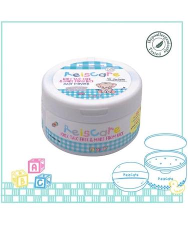 Reiscare 100% Talc-Free Rice Baby Powder 130g with Puff - Gentle & Fragrance-Free for Baby's Smooth Skin - Buy Online on SooperMarket.com