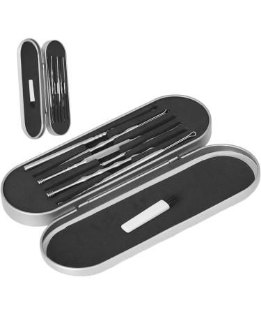 Stainless Steel Ear Wax Remover Kit - Portable Ear Cleaning Tool for Home & Travel (Silver) - Buy Online on SooperMarket.com