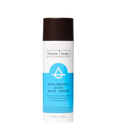frank body Hyaluronic Acid Body Serum | Vegan & Cruelty-Free | Fast Absorbing Hydration & Barrier Protection | With Niacinamide 3% Ceramides and Hyaluronic Acid (4.73 fl oz/ 140mL)