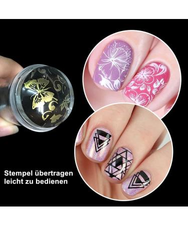 Norhogo Nail Art Stamper & Schaber - Silicone Nail Stamp for DIY Manicure French Nails & Nail Transfer (1PC) - Perfect for Paint UV Gel & Acrylic - Buy Online on SooperMarket.com