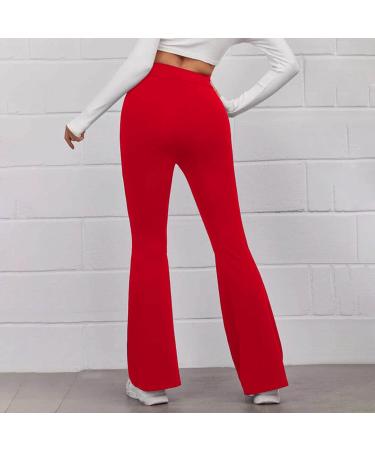 WILLBEST Women's Plain Sport Gym Jogger Sweatpants Oversized High Waisted Trouser Causal Athletic Workout Lounge Pant Jogging Bottom Lounge Wear 5070-djufh-red-4 XXL - Buy Online on SooperMarket.com