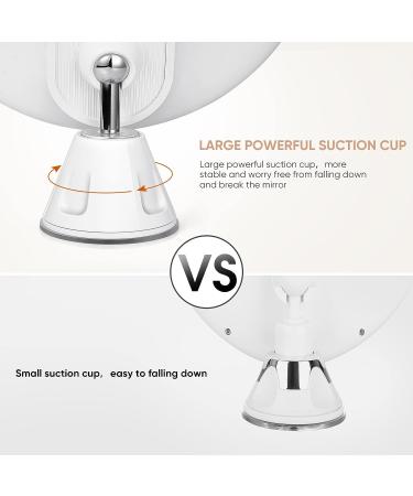 KEDSUM Upgraded 9 Rechargeable 10x Magnifying Makeup Mirror with Lights Dimmable Vanity Mirror with Touch Button, 360 Rotation, Large Suction Cup 9 inch - Buy Online on SooperMarket.com