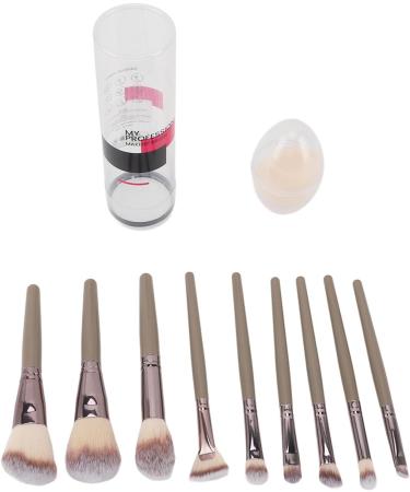 Synthetic Makeup Brushes 9 Piece Brush Set Foundation Powder Concealers Eyeshadow Brushes Mini with Storage Box for Travel - Buy Online on SooperMarket.com