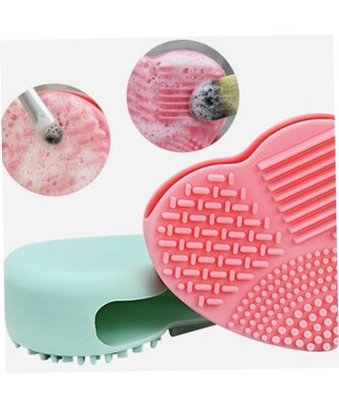 Makeup Brush Silicone Heart-Shaped Makeup Brush Cleaning Brush Heart-Shaped Egg Brush Cleaning Tool Beauty Brush(Green) - Buy Online on SooperMarket.com