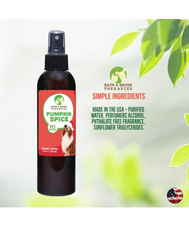Bath & Brush Therapies Pumpkin Spice Pet Cologne 4.5 oz | Long-Lasting Odor Eliminator for Dogs | Cruelty-Free, Paraben-Free, Biodegradable, Non-Toxic | Made in USA - Buy Online on SooperMarket.com