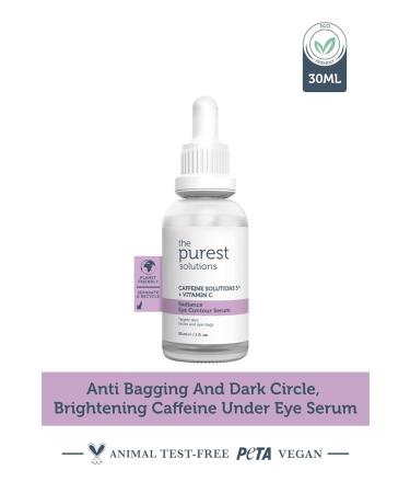 Radiance Eye Contour Serum | Caffeine 5% + Vitamin C | Brightens & Reduces Under-Eye Bags | Vegan & Cruelty Free - Purest Solutions - Buy Online on SooperMarket.com