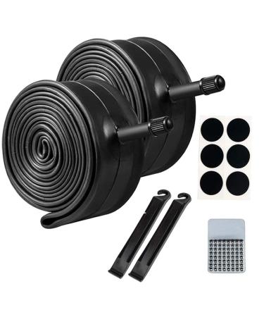 Vitog Bike Tube 26 x 1.95 Standard (32mm) Schrader Valve 26 Inch Bike Tube with 2 Tire Levers & 6 Adhesive Patches Bicycle Tube 26 x 1.75 to 2.125 Bike Tire Tube 26"x1.75-2.125, 32mm