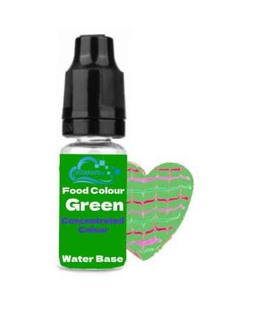 oceanevo Food Colouring - Liquid Concentrated Food Colours for Ice-cream Fondant Cake Icing & Decorating Baking Edible Food Grade Dye Droplets (Green 1 Litre) Green 10 ml (Pack of 1)