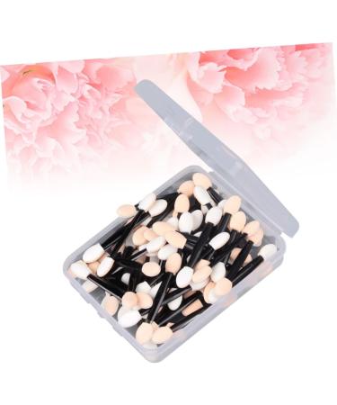PLAFOPE 50 Pcs Eyeshadow Eyeliner Brushes Sponge Applicator Double Head Eyeshadow Brushes Size 1 Black - Buy Online on SooperMarket.com