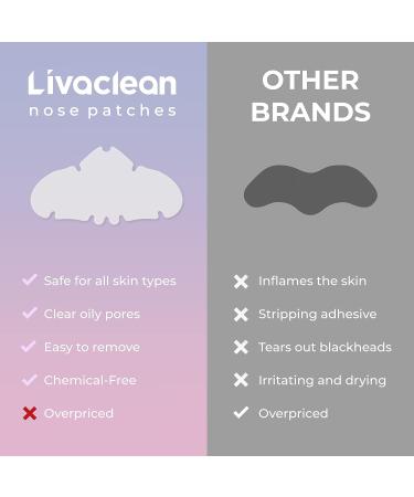 LivaClean 48 CT Hydrocolloid Nose Strips & Pimple Patches - Overnight Zit & Pore Treatment - Large Nose Pimple Patch for Oil Face - Hero Acne Nose Strip - Buy Online on SooperMarket.com